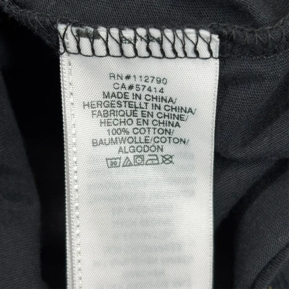True Religion Short Sleeve Tee T-Shirt Mens 3XL Black All‎ Over Logo Monogram